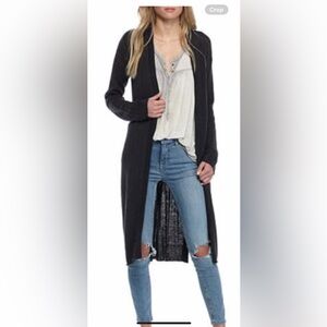🦋FREE PEOPLE
Ribby Rib Black Maxi Cardigan
